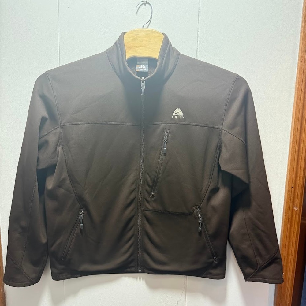 Nike ACG Fit Therma‎ Mens Brown Full Zip Fleece Lined Jacket Size Large